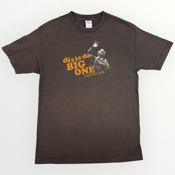 Vintage AAA Dis is Da Big One Sanford & Son Promo T-Shirt Short Sleeve Brown L - Picture 1 of 8